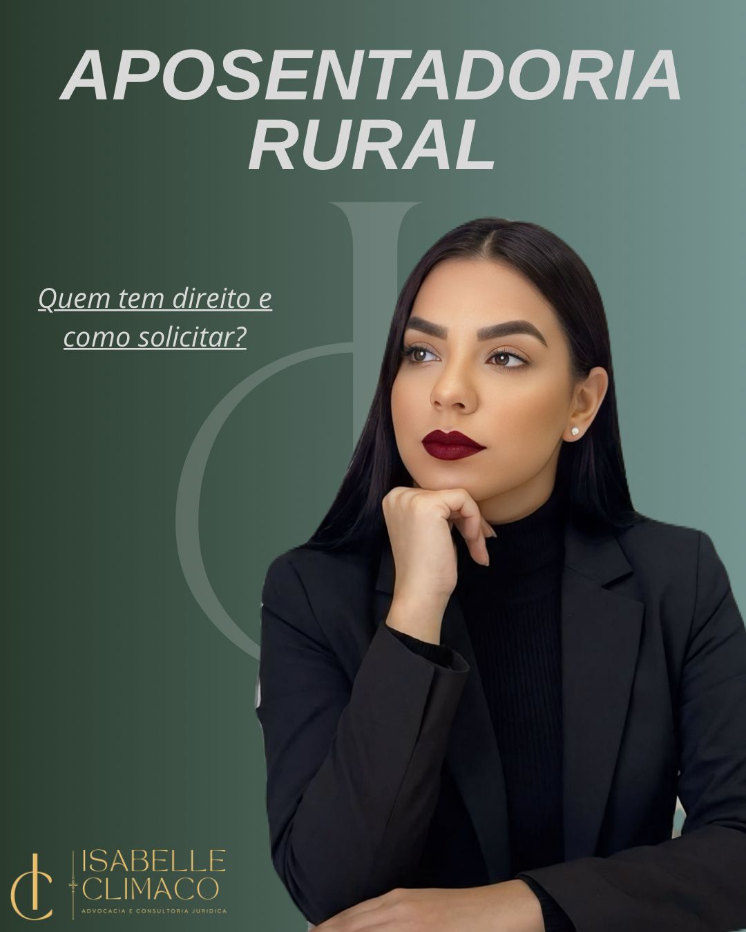 Post Instagram Dra. Isabelle - Aposentadoria Rural